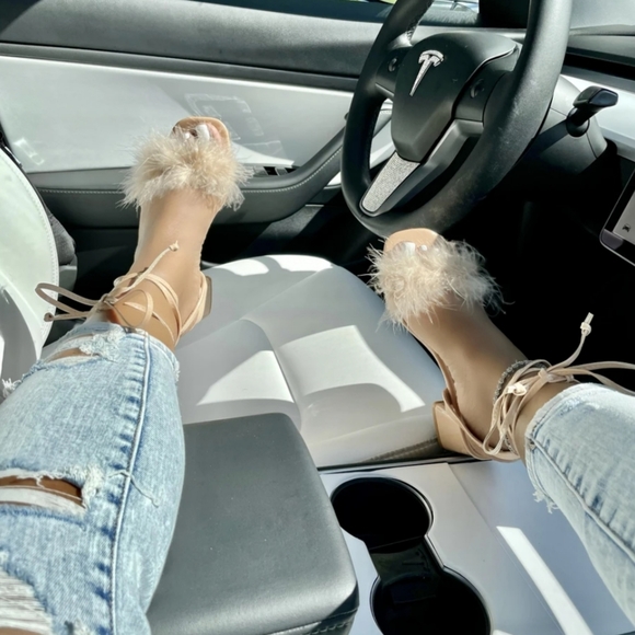 Just In las Vegas Nude Chunky Heel - Picture 3 of 4